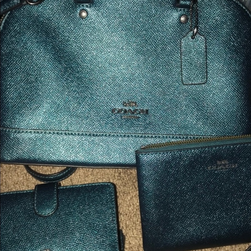 Coach Purse, Wristlet and Wallet Set